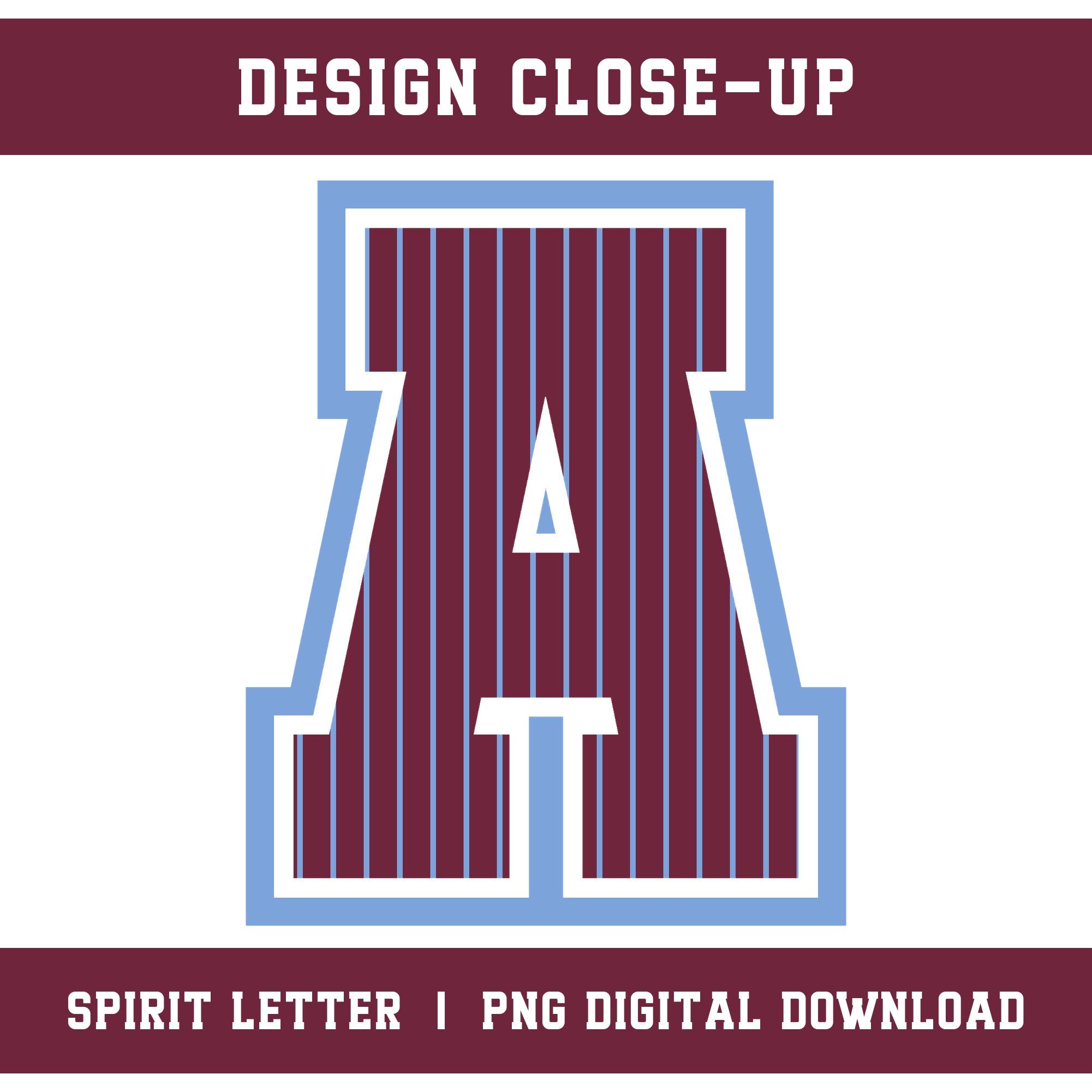 Custom Personalized Team Color Pinstripe Varsity Alphabet and Numbers PNG Set