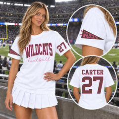 Custom Hearts Varsity Team Personalized Short-Sleeve School Spirit PNG Designs