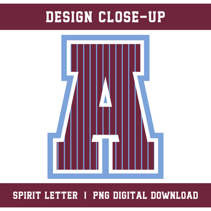 Custom Personalized Team Color Pinstripe Varsity Alphabet and Numbers PNG Set