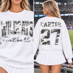 Custom Urban Camouflage Varsity Team Personalized Long Sleeve School Spirit PNG Designs