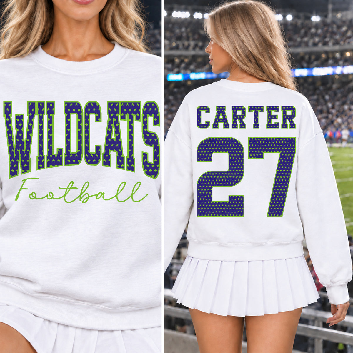 Custom Stars Varsity Team Complete School Spirit PNG Design Bundle