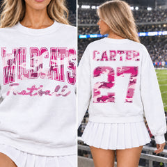 Custom Hot Pink Camouflage Varsity Team Personalized School Spirit PNG Design Bundle
