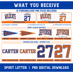 Custom Stars Varsity Team Short Sleeve School Spirit PNG Designs