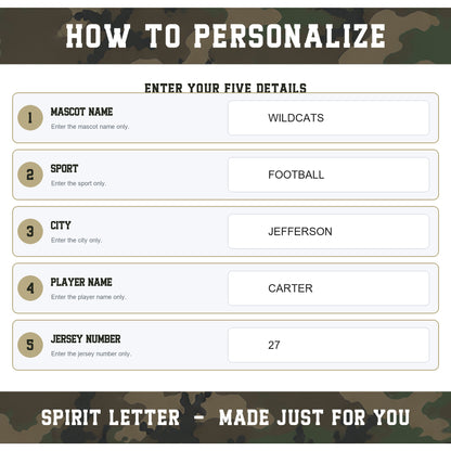 Custom M81 Camouflage Varsity Team Personalized Short-Sleeve School Spirit PNG Designs