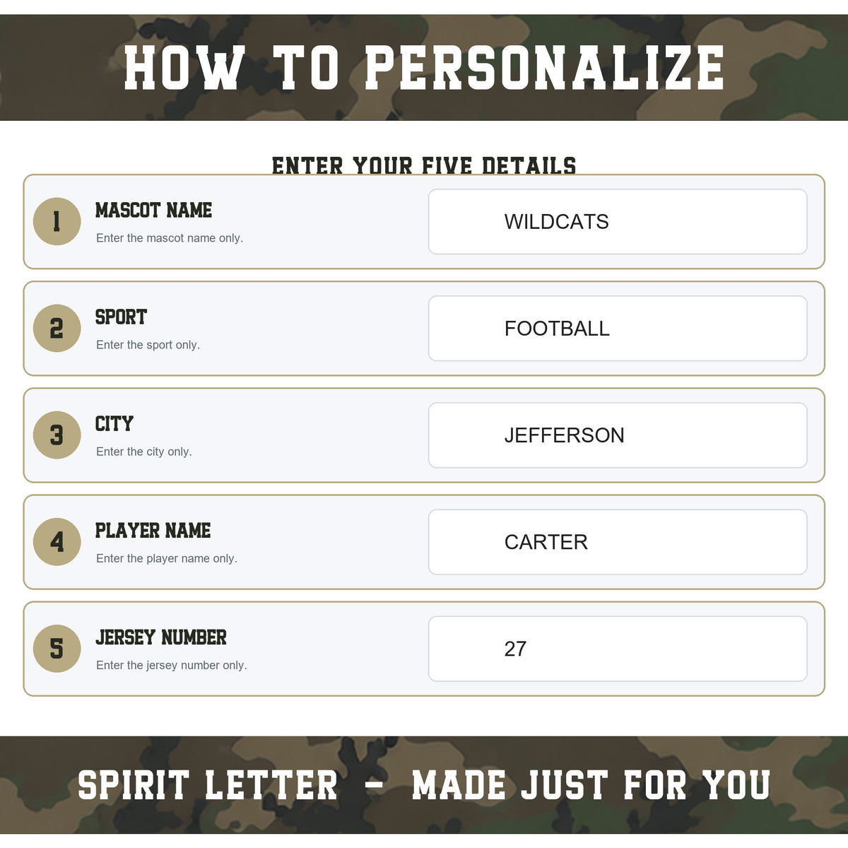 Custom M81 Camouflage Varsity Team Personalized Long-Sleeve School Spirit PNG Designs