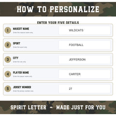 Custom M81 Camouflage Varsity Team Personalized Long-Sleeve School Spirit PNG Designs