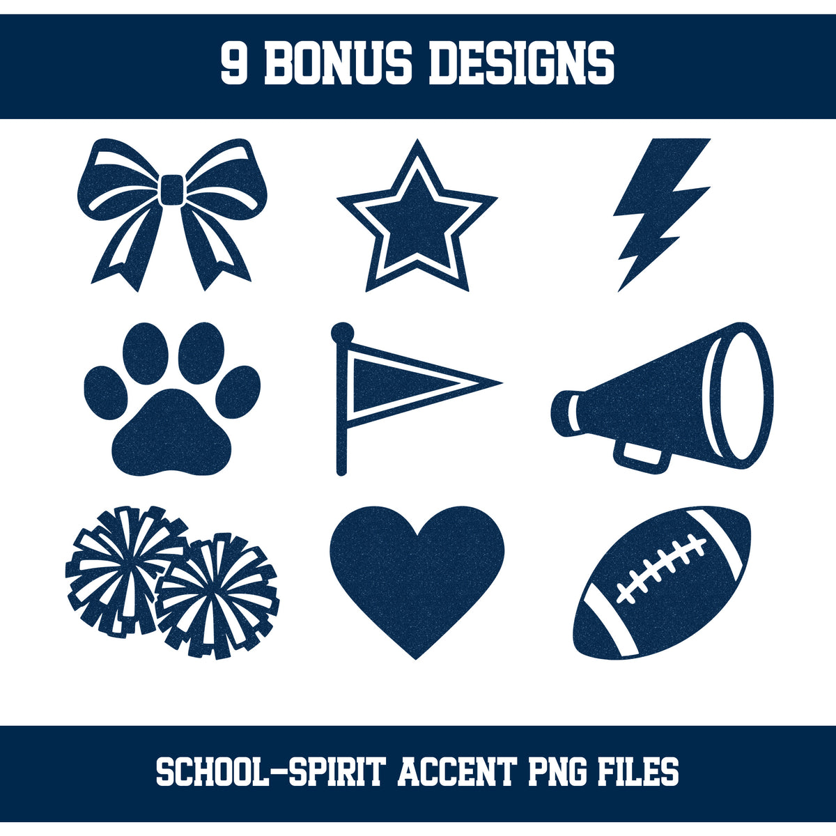 Custom Personalized Team Color Glitter Varsity Alphabet and Numbers PNG Set