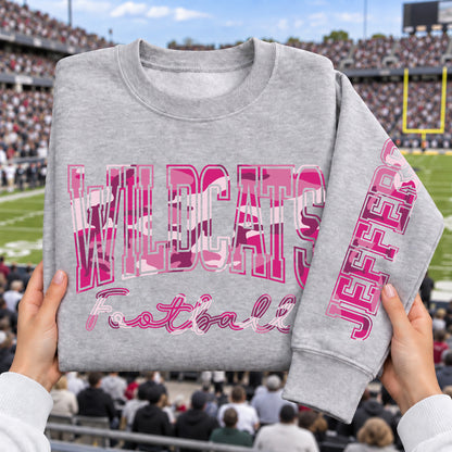 Custom Hot Pink Camouflage Varsity Team Personalized School Spirit PNG Design Bundle