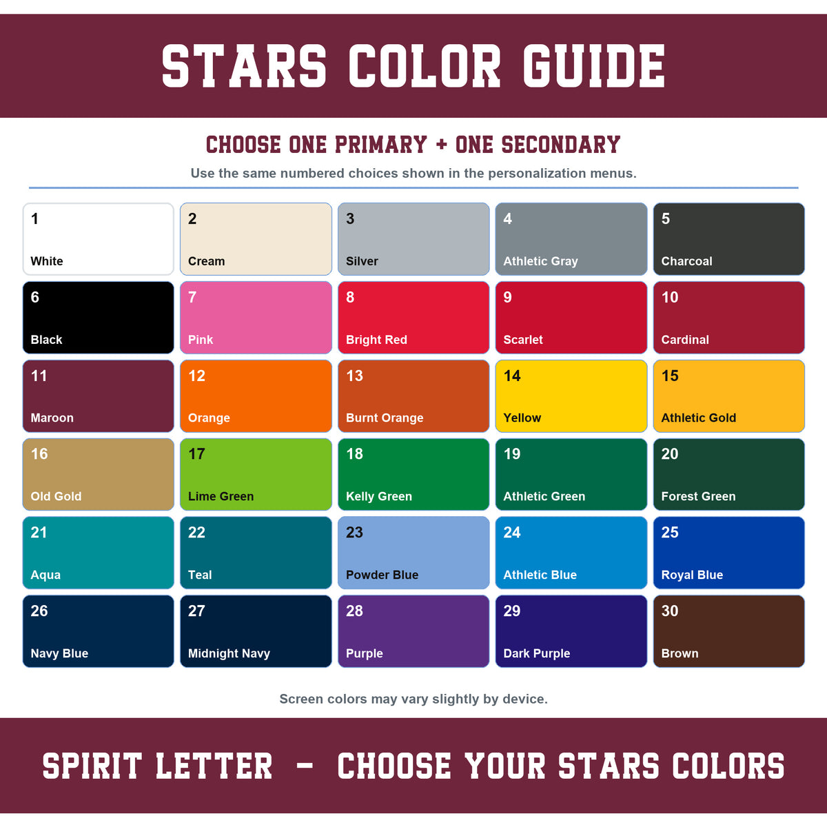 Custom Stars Varsity Team Long Sleeve School Spirit PNG Designs