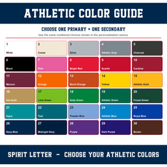 Custom Personalized Team Color Hearts Varsity Alphabet and Numbers PNG Set