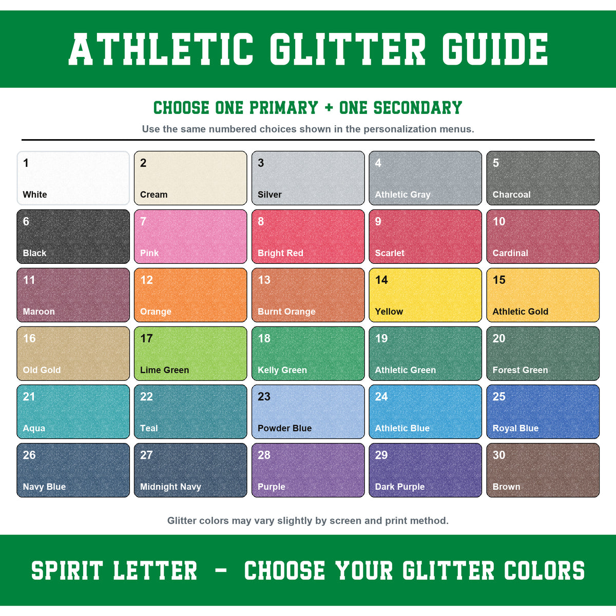 Custom Glitter Varsity Team Complete School Spirit PNG Design Bundle