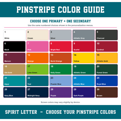 Custom Pinstripe Varsity Team Complete School Spirit PNG Design Bundle