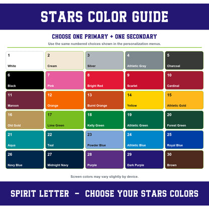 Custom Stars Varsity Team Complete School Spirit PNG Design Bundle