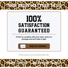 Custom Personalized Leopard Varsity Alphabet and Numbers PNG Set