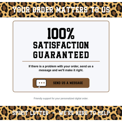 Custom Personalized Leopard Varsity Alphabet and Numbers PNG Set
