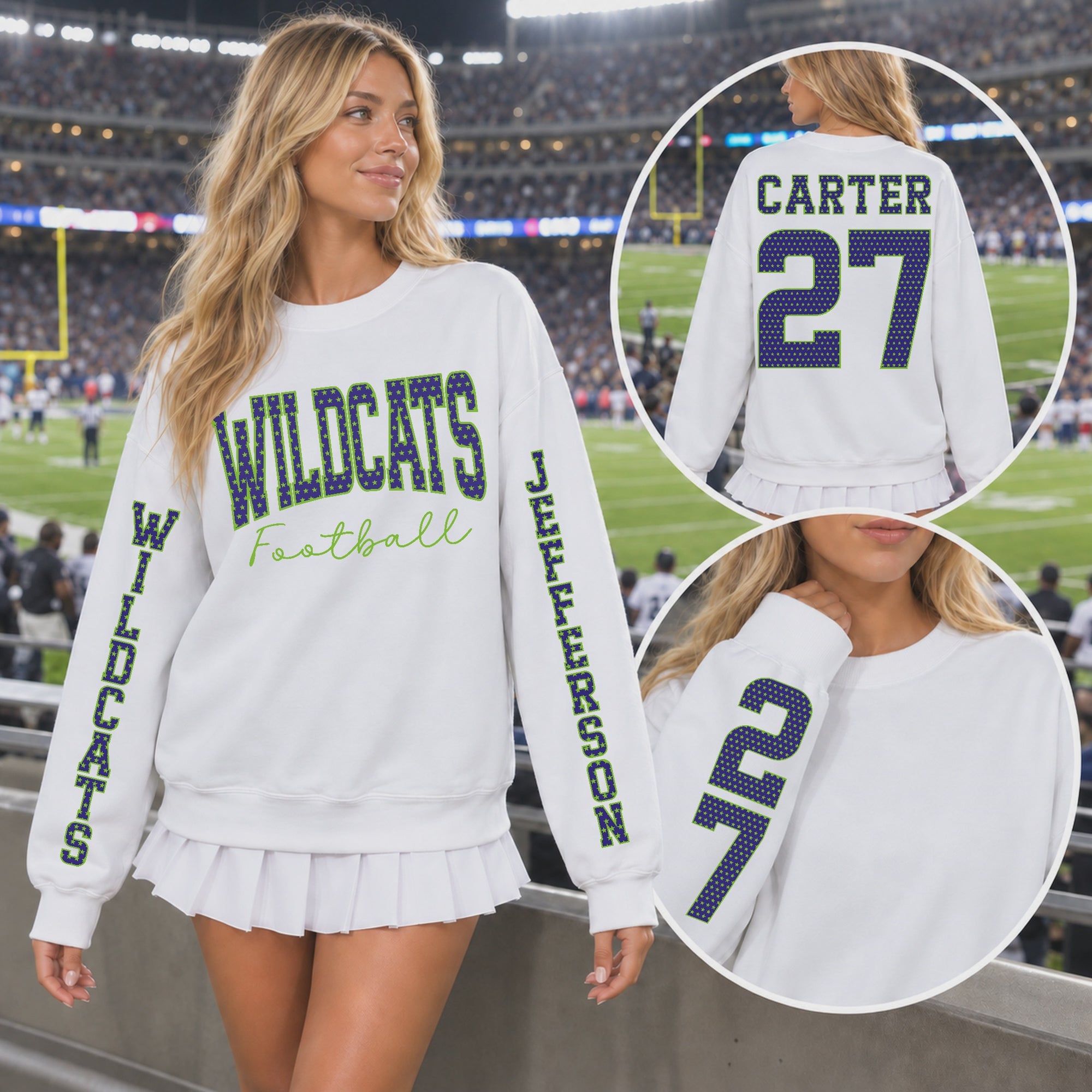 Custom Stars Varsity Team Complete School Spirit PNG Design Bundle slideshow